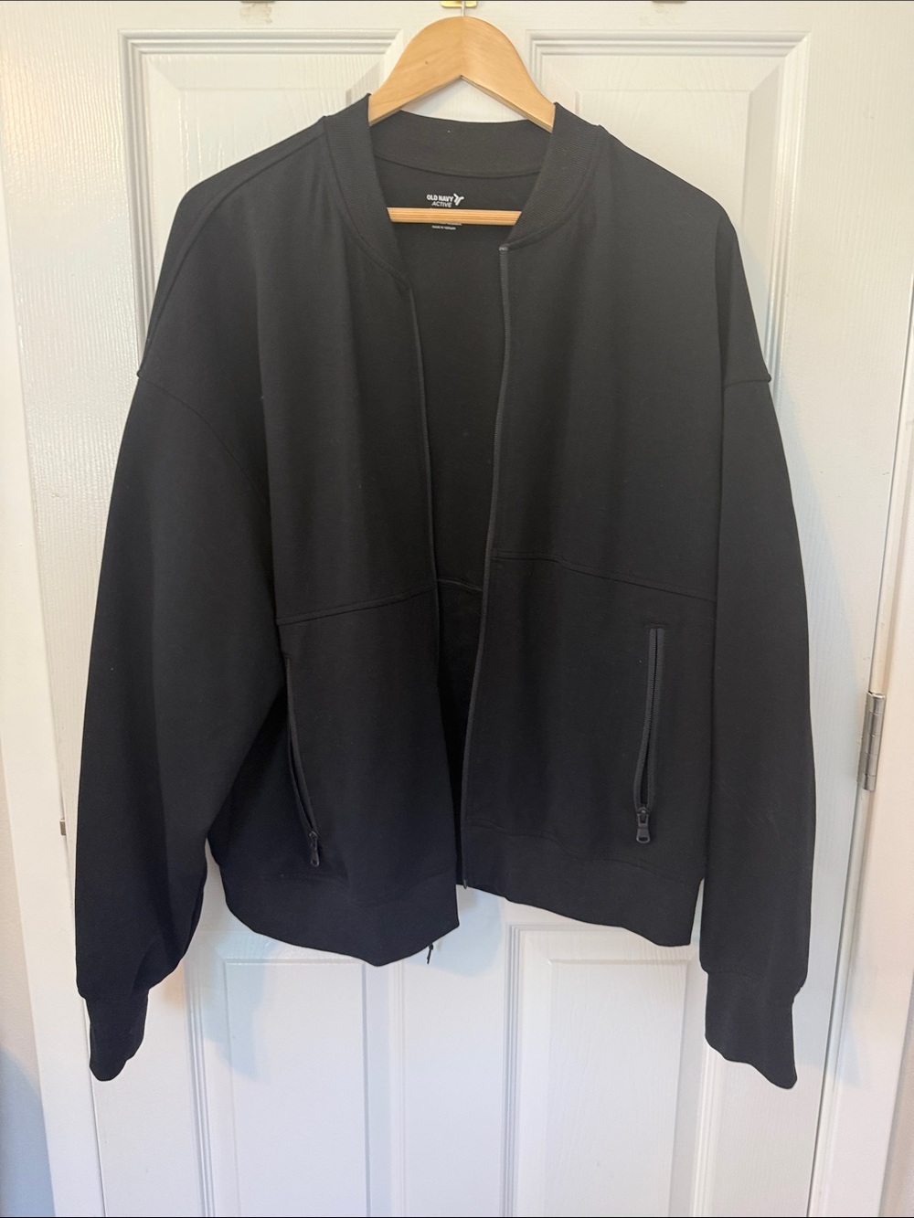 Old Navy Black lightweight  Bomber Jacket with Zip Pockets